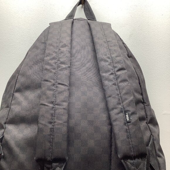 Vans Old Skool Checkerboard Backpack-Black/Charcoal-Recycled Polyester (Unisex) - Picture 6 of 8